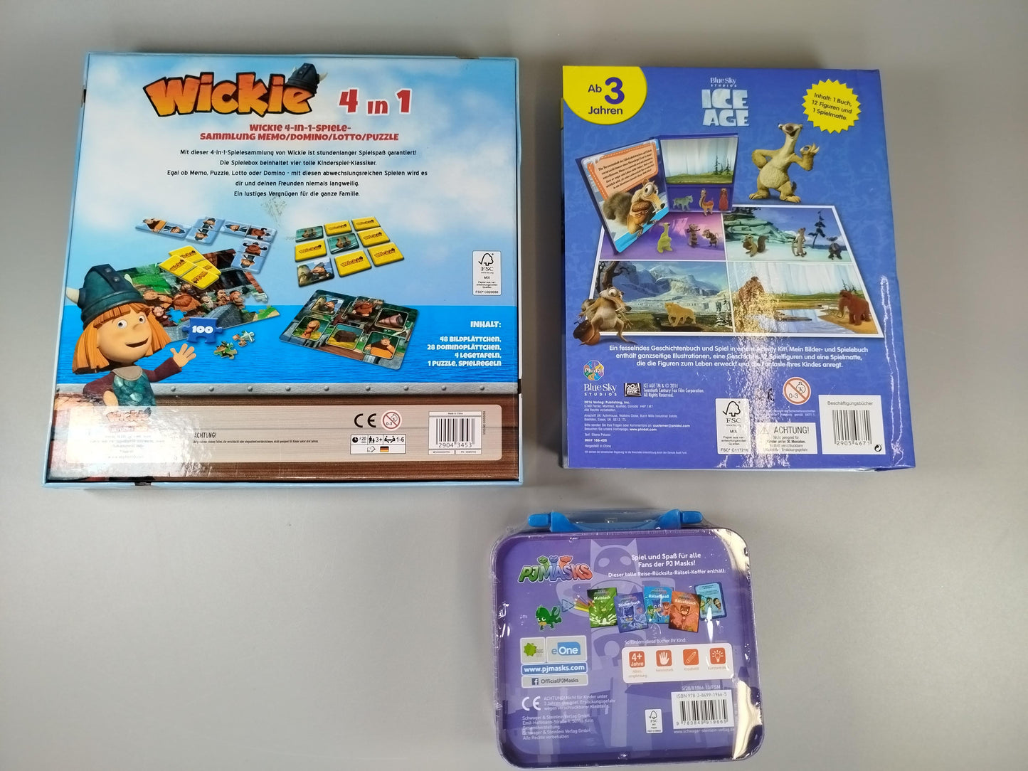 Spielebundle - Wickie, Ice Age und PJMasks