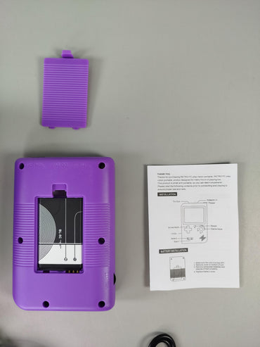 Retro Handheld Spielkonsole Set mit Controller, Etui & Zubehör, neuwertig