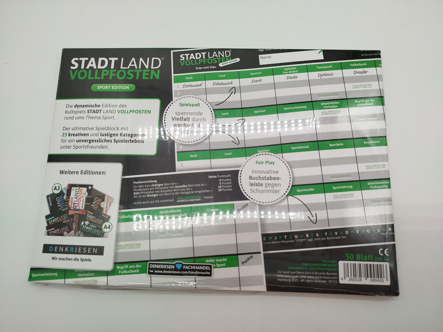 Denkriesen Brettspiel Stadt Land Vollpfosten Sport, OVP, neu