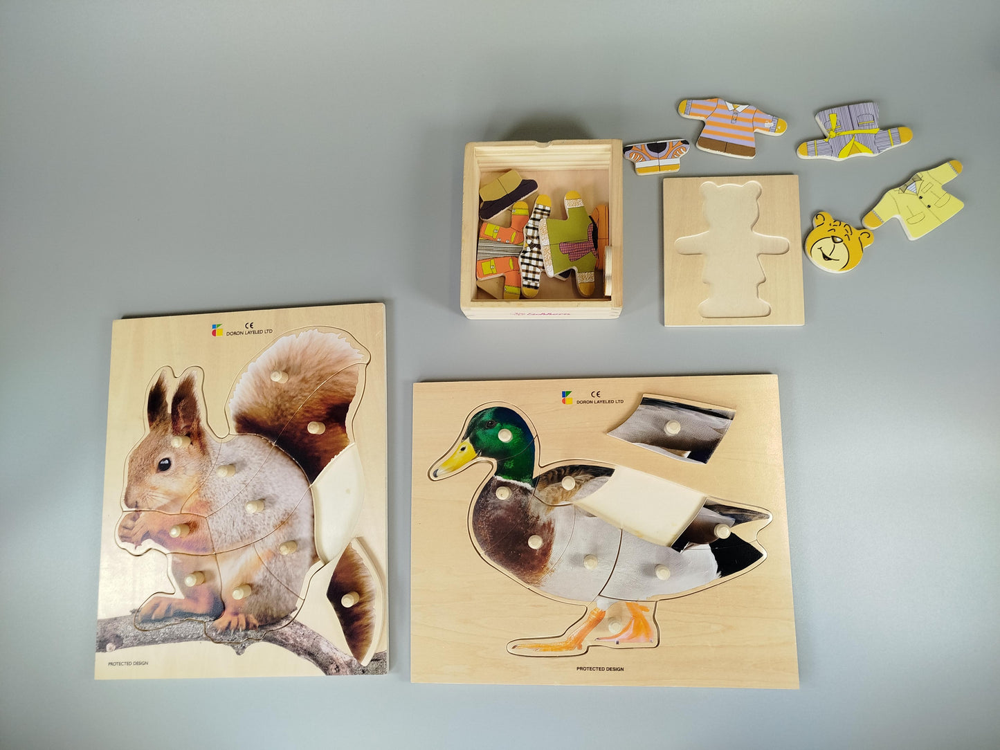 Holzpuzzle Set - Tiere