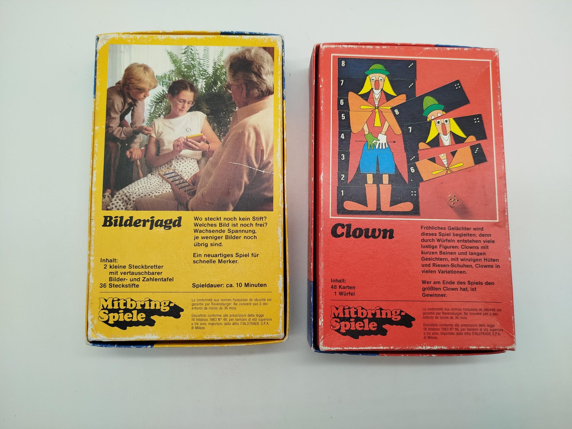 Vintage Ravensburger Brettspiel-Set - Bilderjagd & Clown