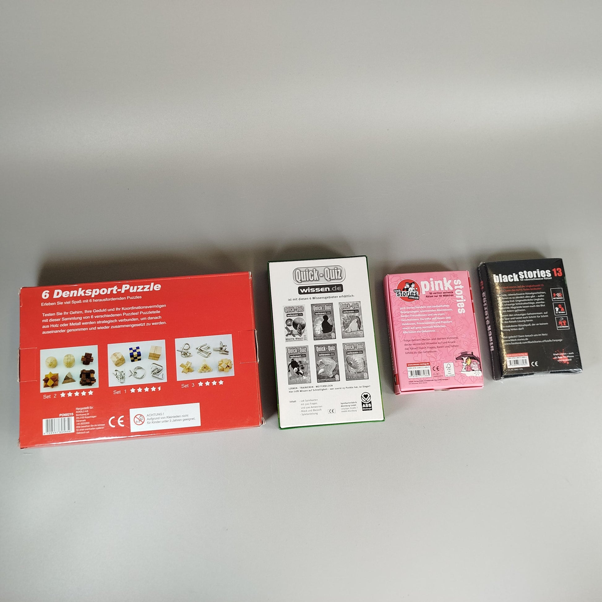 Puzzle und Quiz Kartenspiele Set - Abenteuer zum Lernen