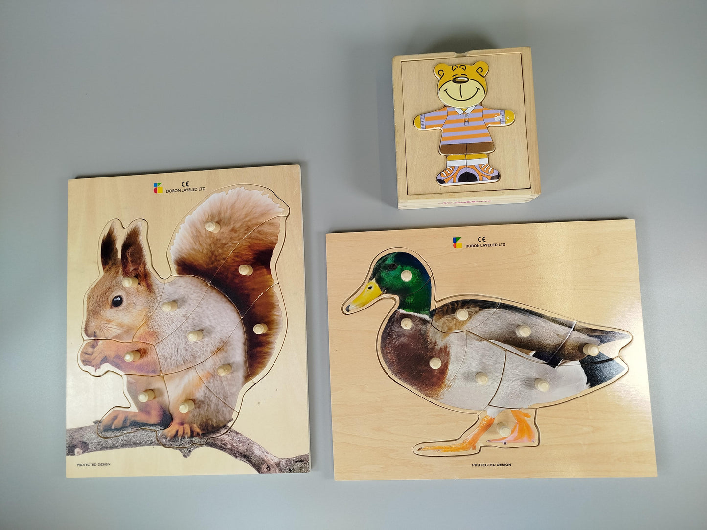 Holzpuzzle Set - Tiere