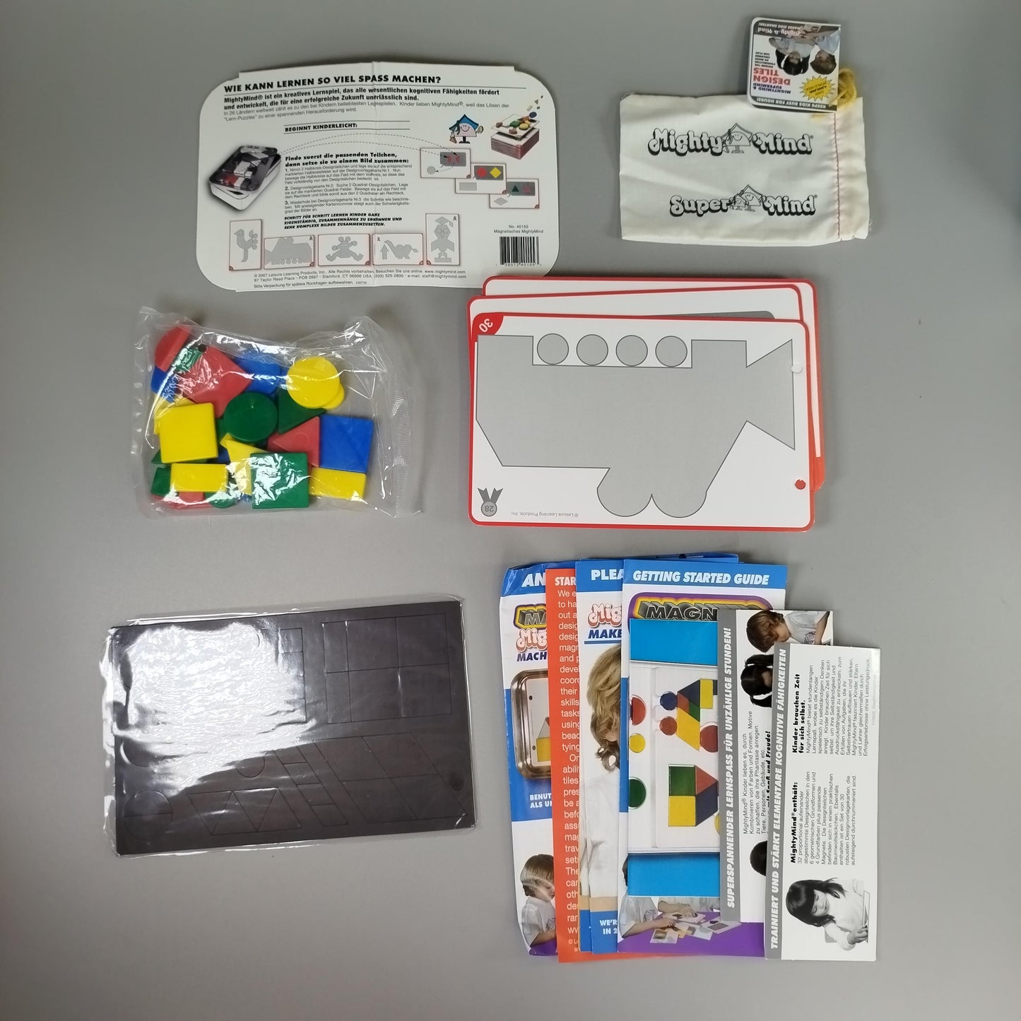 2-teiliges Lernspiel-Set – Magnetisches Spiel & Memo-Quiz, OVP