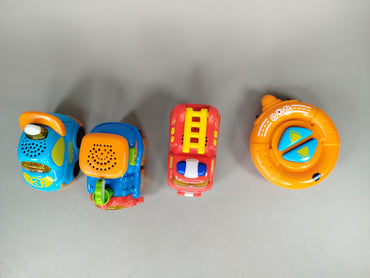 VTech elektronische Spielfahrzeuge Set von 3 und Lenkrad