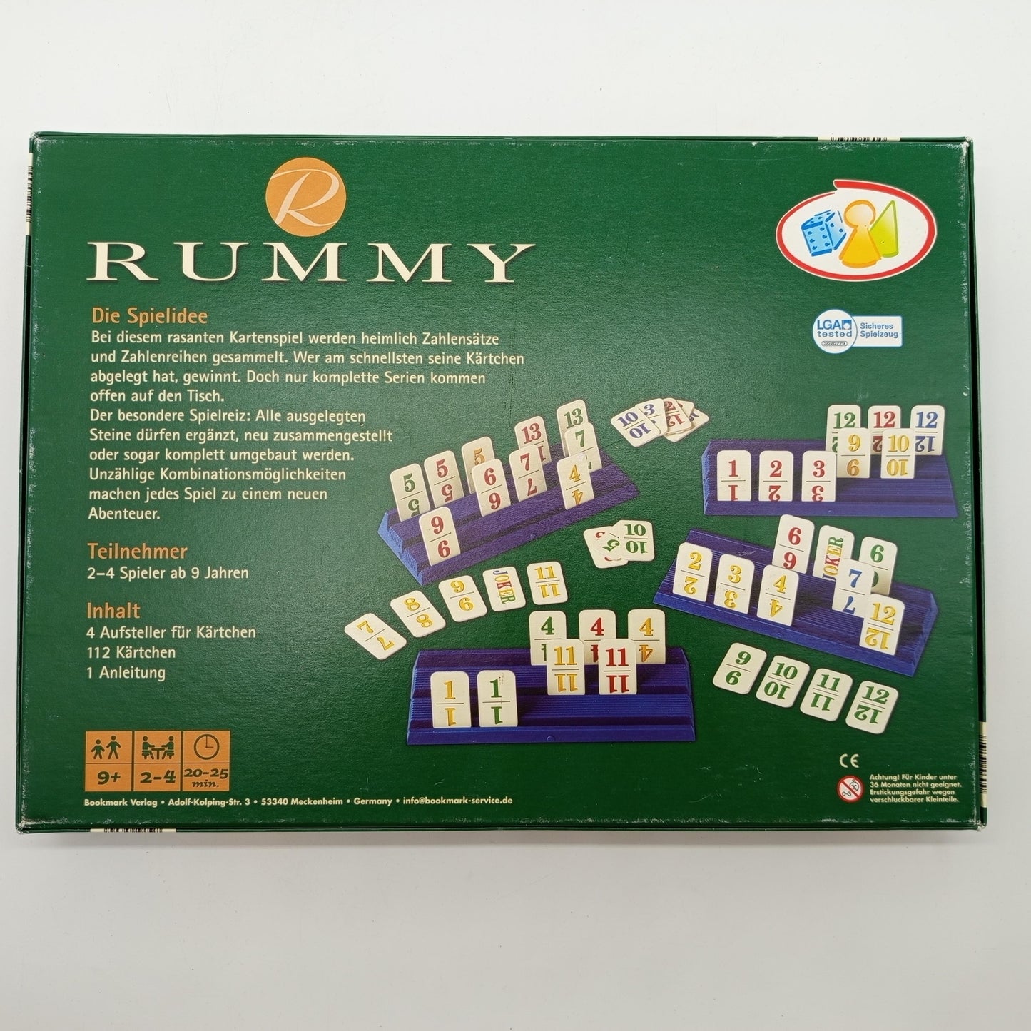 Rummy Brettspiel – klassisches Zahlenlegespiel, OVP