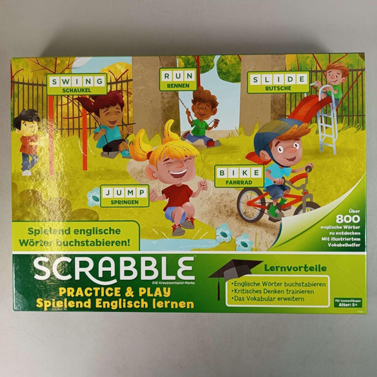Mattel Scrabble Practice & Play Brettspiel F7711 Neu