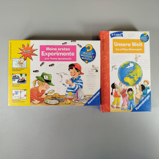 Ravensburger Brettspiel-Set – Wissensspiel & Experimente, 2 Teile