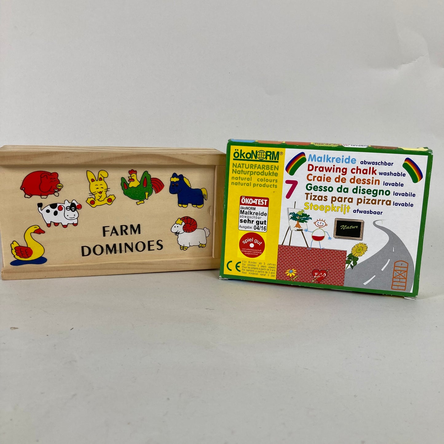 Ökonorm u.a. Holz Dominospiel Farmtiere & Malkreide