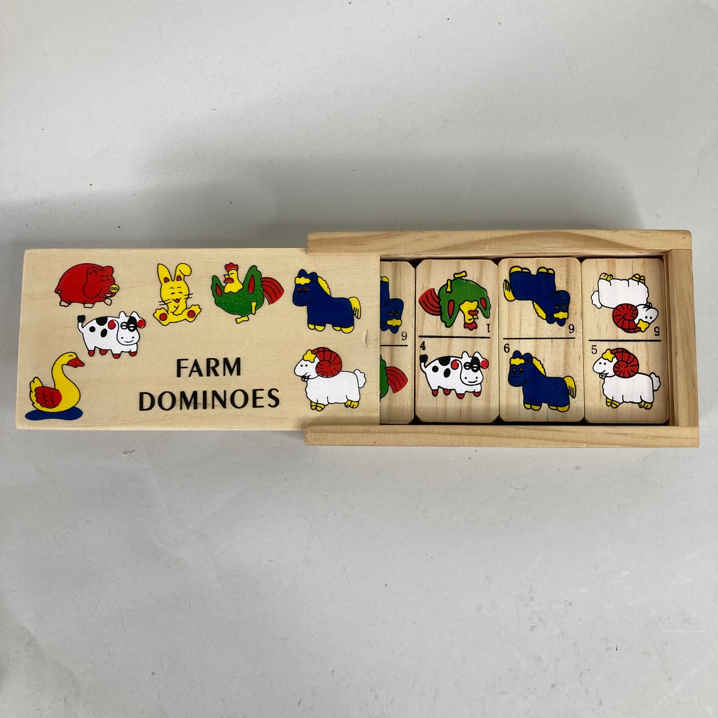 Ökonorm u.a. Holz Dominospiel Farmtiere & Malkreide