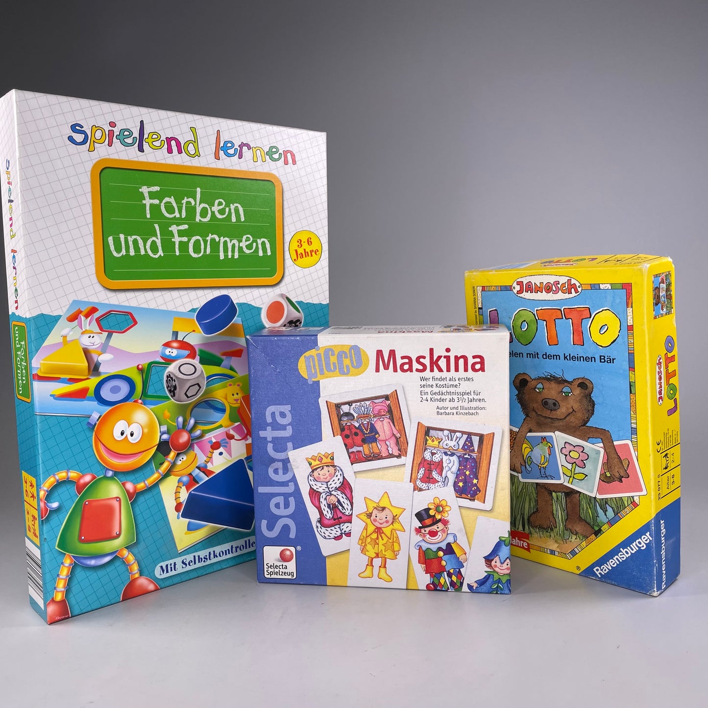 Selecta, Ravensburger Lernspiele ab 3 Jahren, Janosch Lotto, Farben und Formen