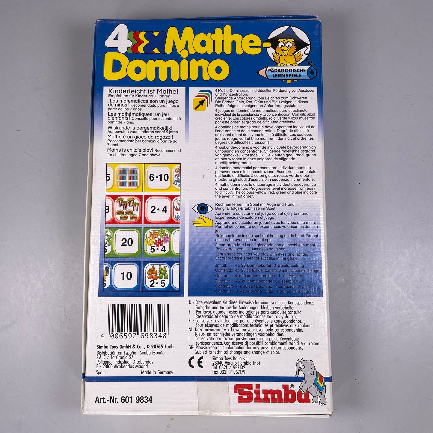 Simba, Loewe, Noris u.a. Mathe Lernspiele Konvolut, Domino, Spaß an Mathe + Hast