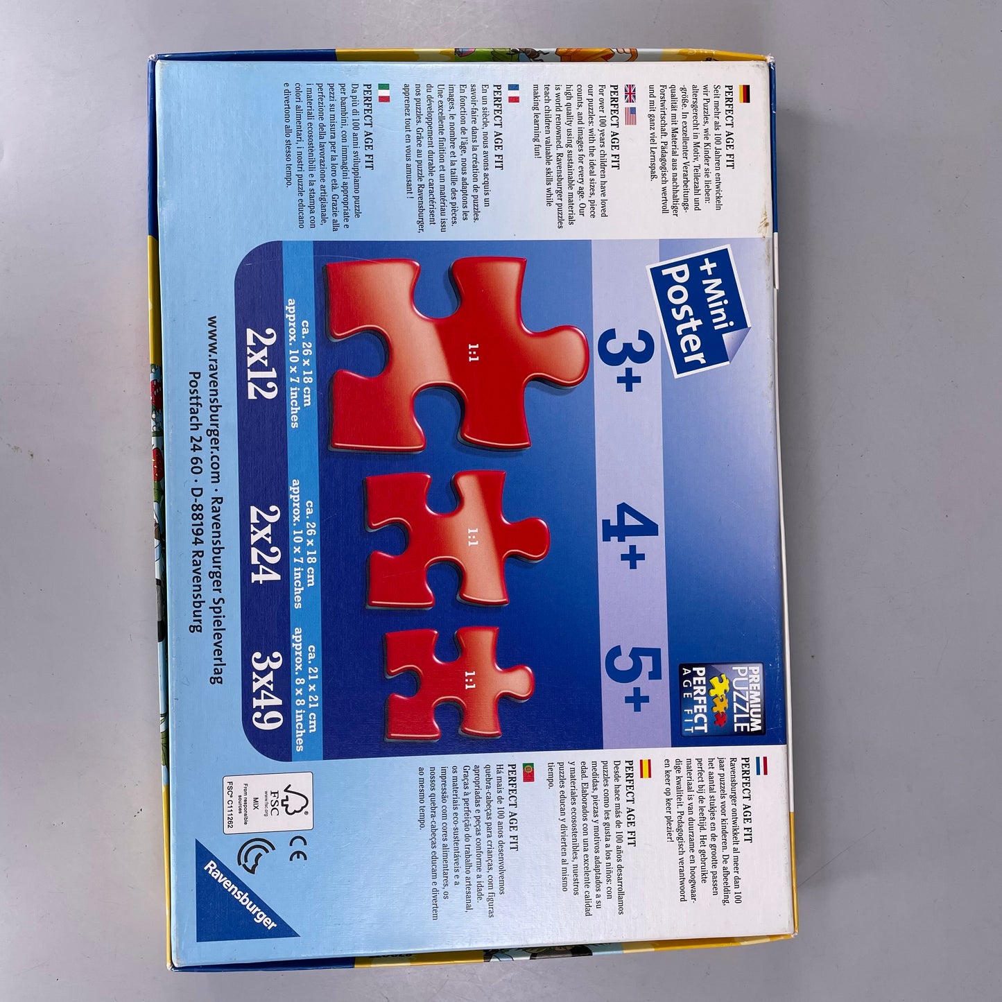 Ravensburger Puzzle Set ab 4 Jahren, 4x24, Tiptoi Feuerwehrmann Sam