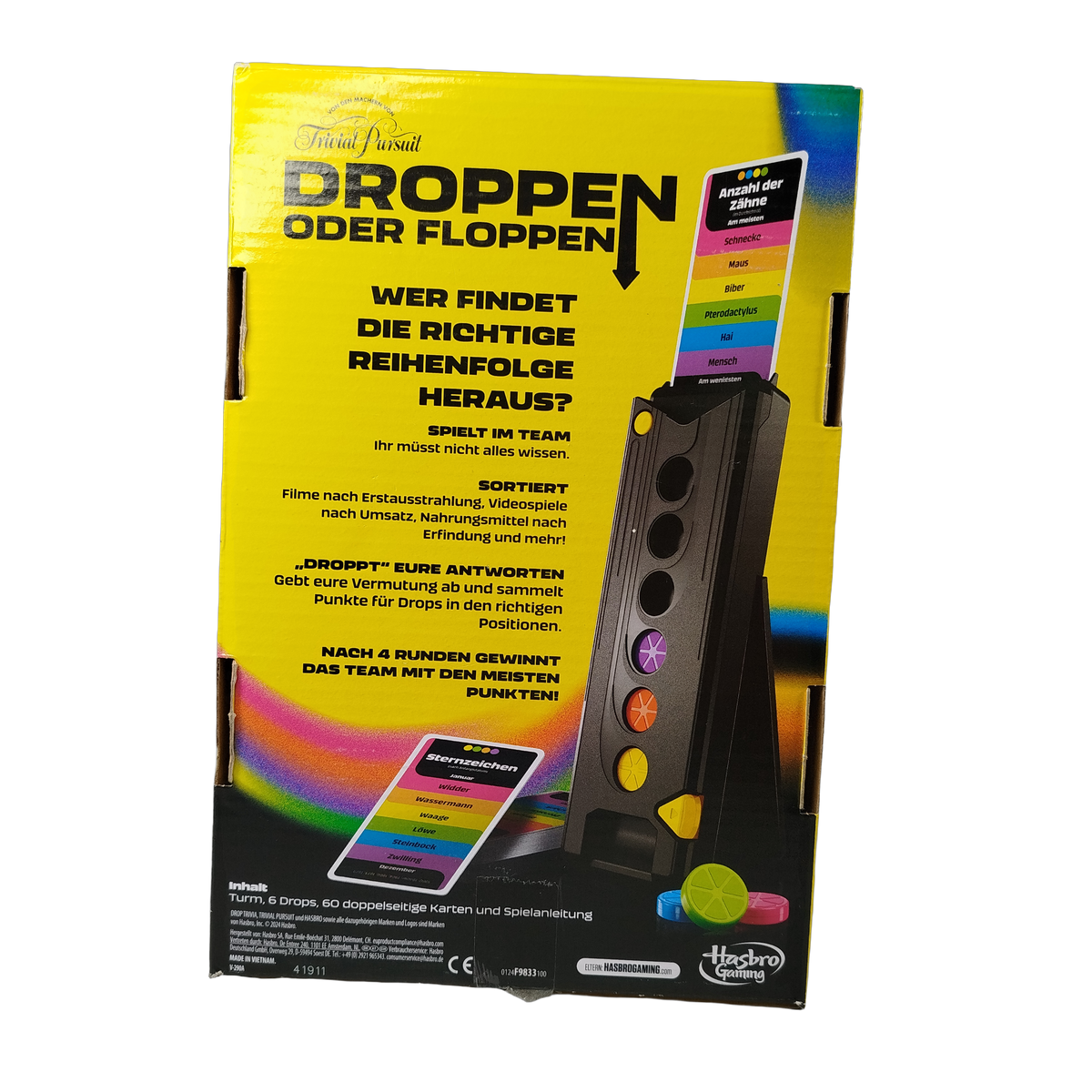 Hasbro Droppen oder Floppen F8633 Elektronisches Quizspiel