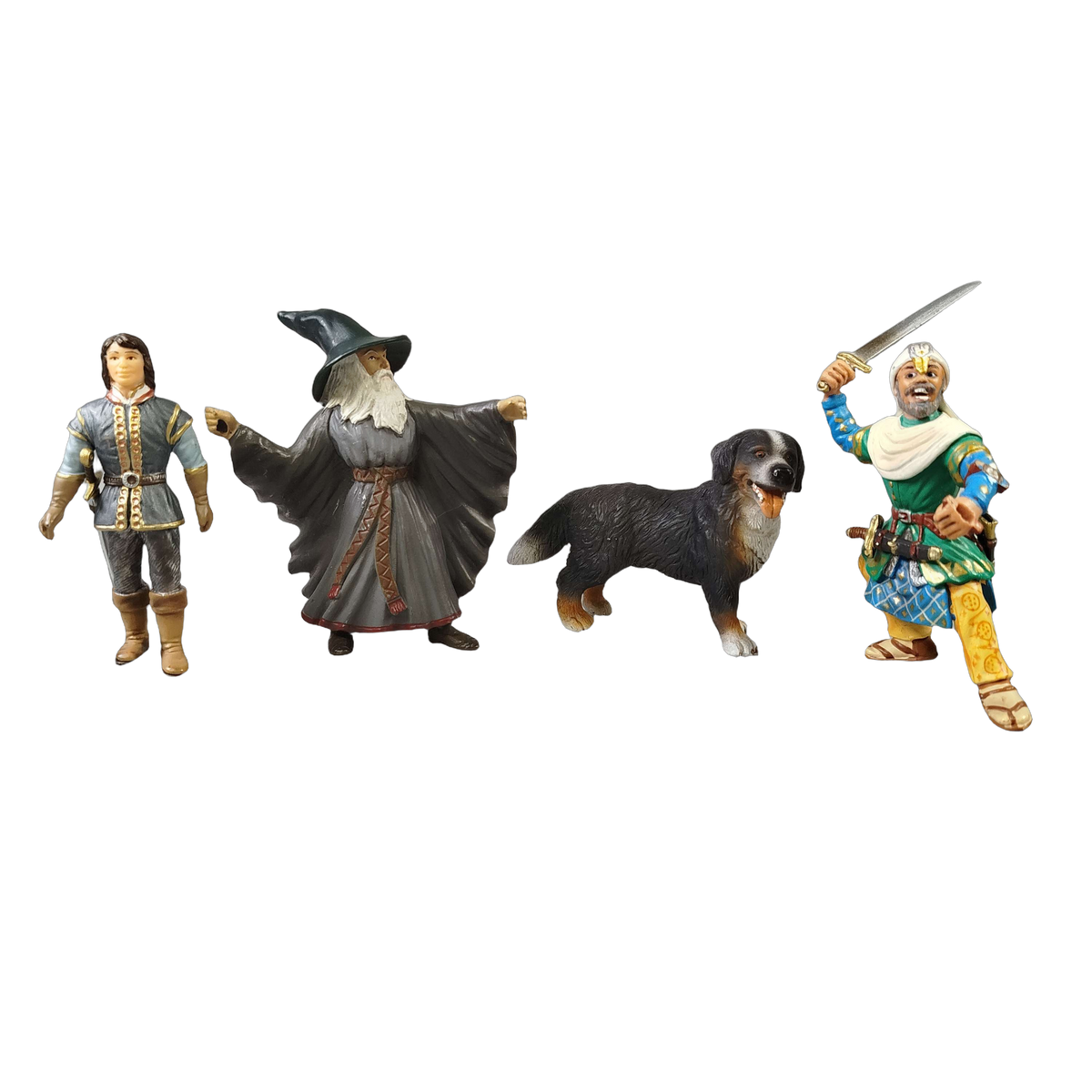 Schleich Bundle Ritter Merlin 70205 Prinz 70050 4 Teile Figuren & Hund