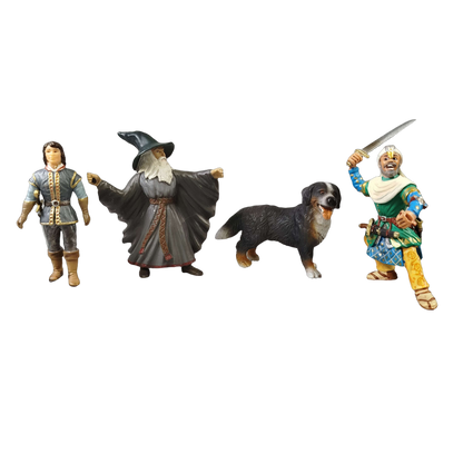 Schleich Bundle Ritter Merlin 70205 Prinz 70050 4 Teile Figuren & Hund