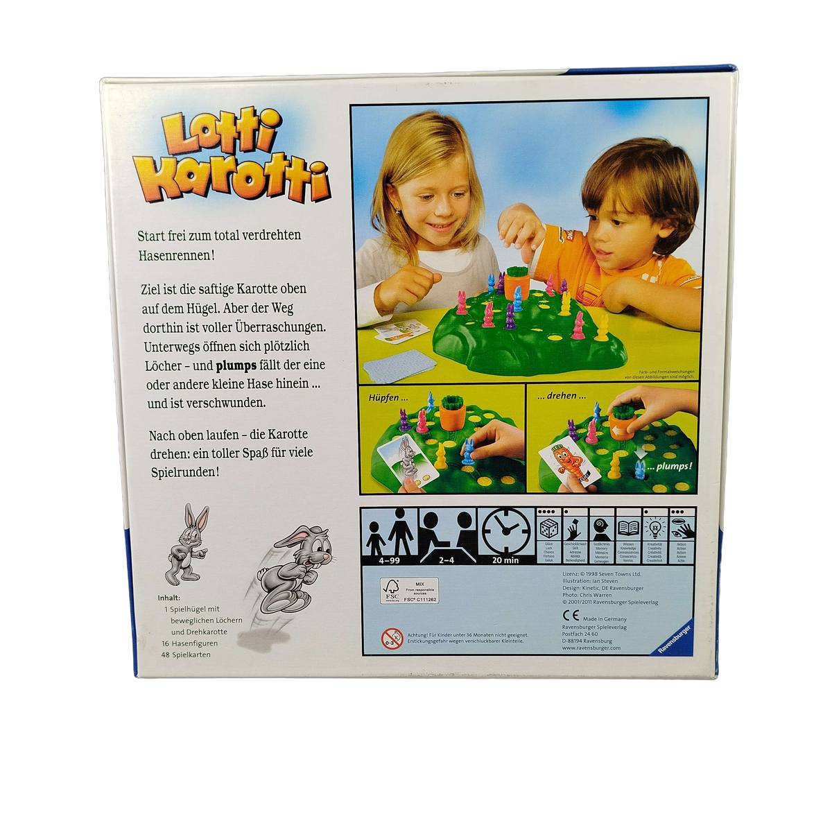 Ravensburger Lotti Karotti Hasenrennen Brettspiel