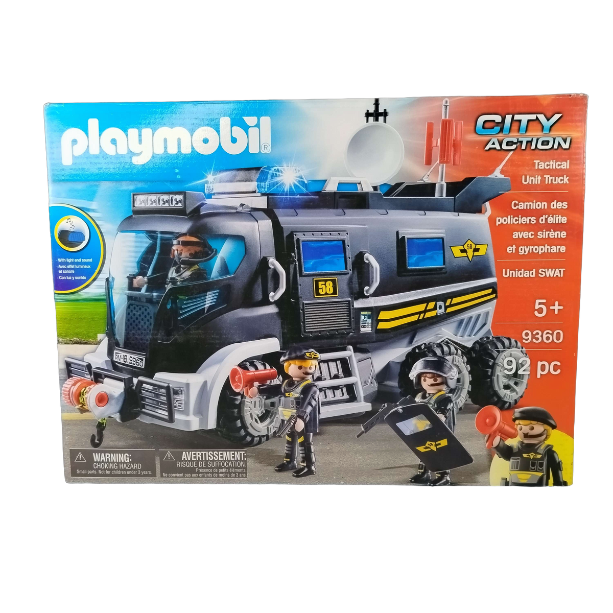 Playmobil Tactical Unit Truck 9360 LKW mit Zubehör & Licht & Sound
