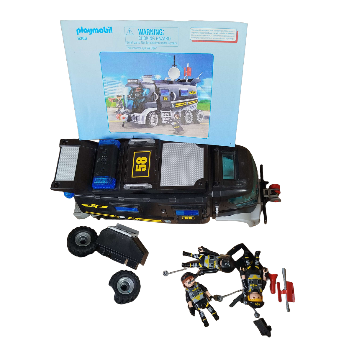 Playmobil Tactical Unit Truck 9360 LKW mit Zubehör & Licht & Sound