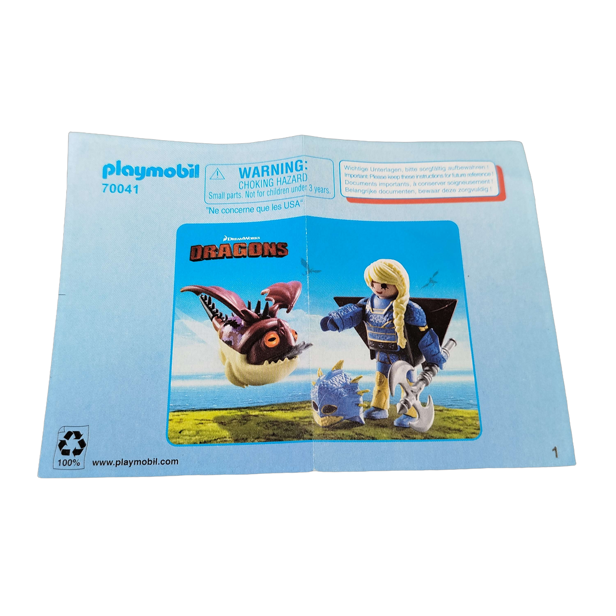 Playmobil Astrid mit Fluganzug & Nimmersatt 70041 Figuren Set