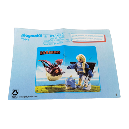 Playmobil Astrid mit Fluganzug & Nimmersatt 70041 Figuren Set