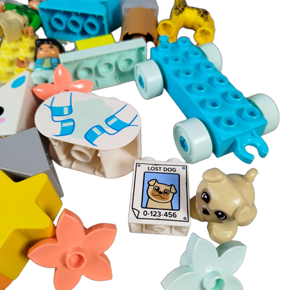 LEGO Bundle Duplo Figuren & Motorrad Set
