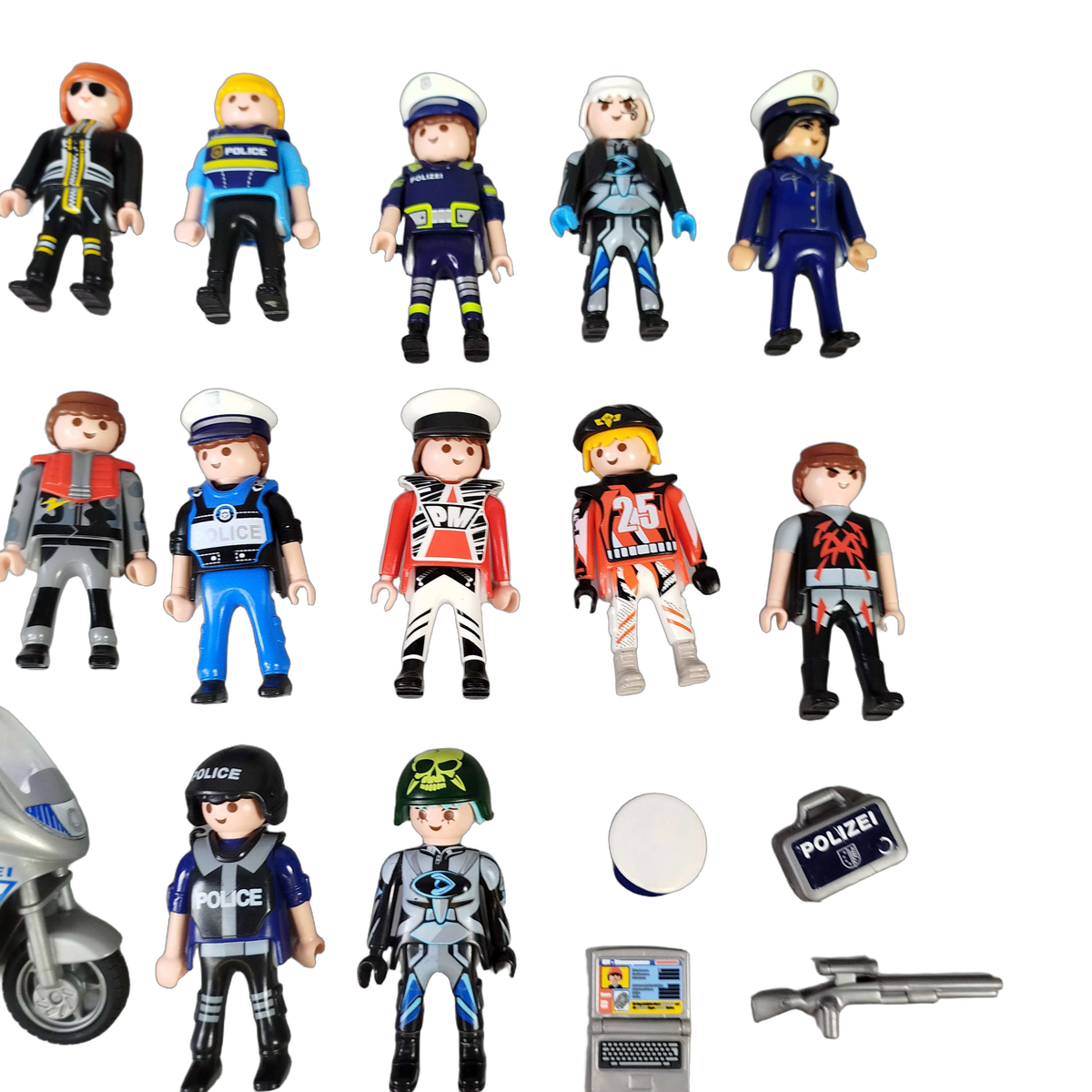 Playmobil Bundle Polizei 5187 9250 Set Figuren & Motorrad