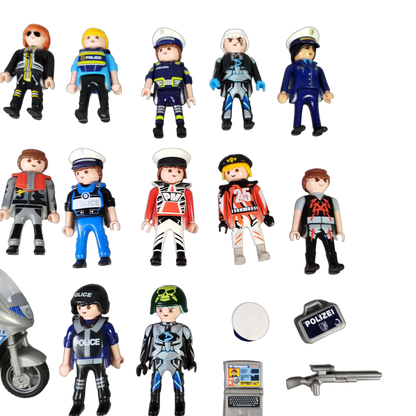 Playmobil Bundle Polizei 5187 9250 Set Figuren & Motorrad