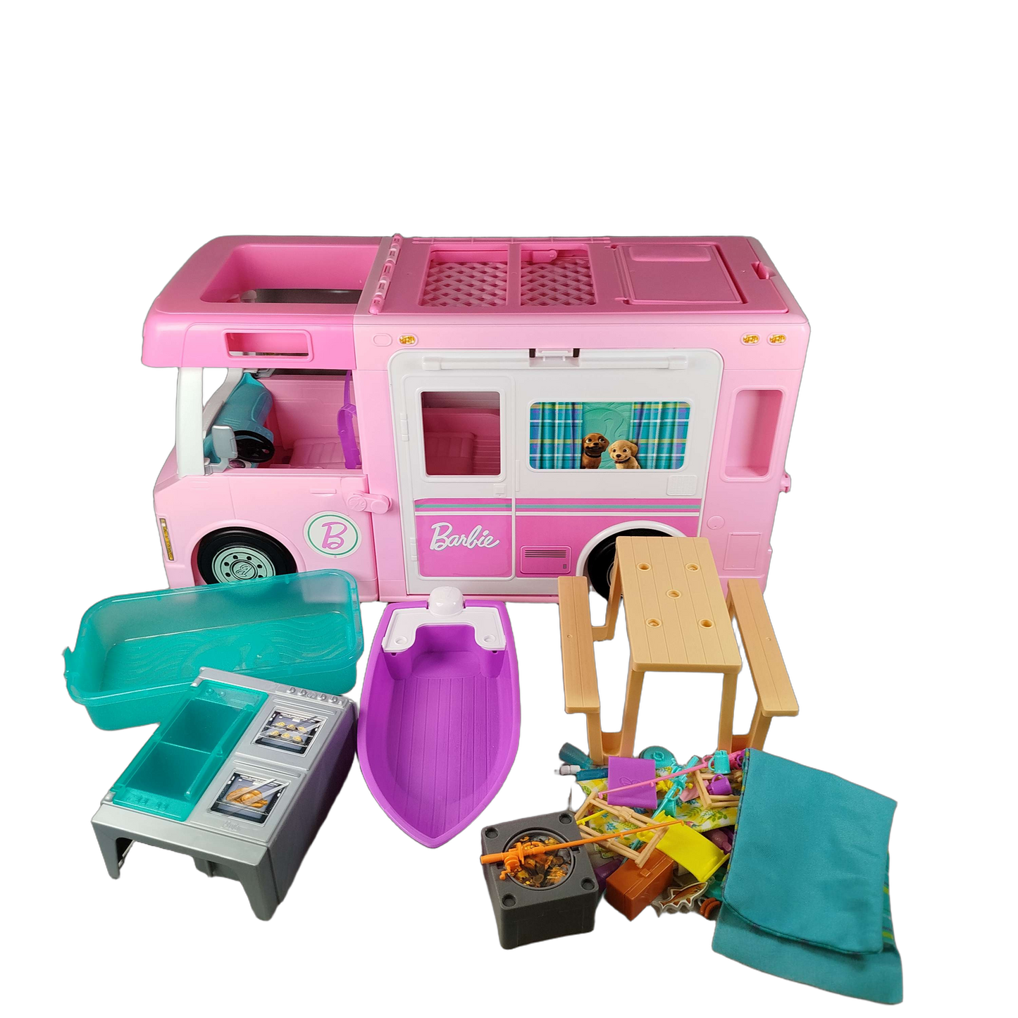 Mattel Barbie 3-in-1 DreamCamper Wohnmobil Spielset