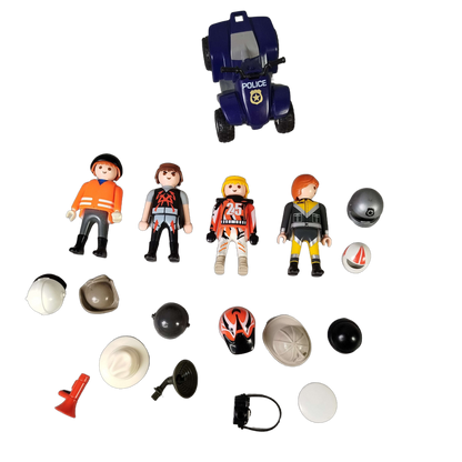 Playmobil Bundle Polizei Set von 13 Figuren, Polizeiauto & Zubehör