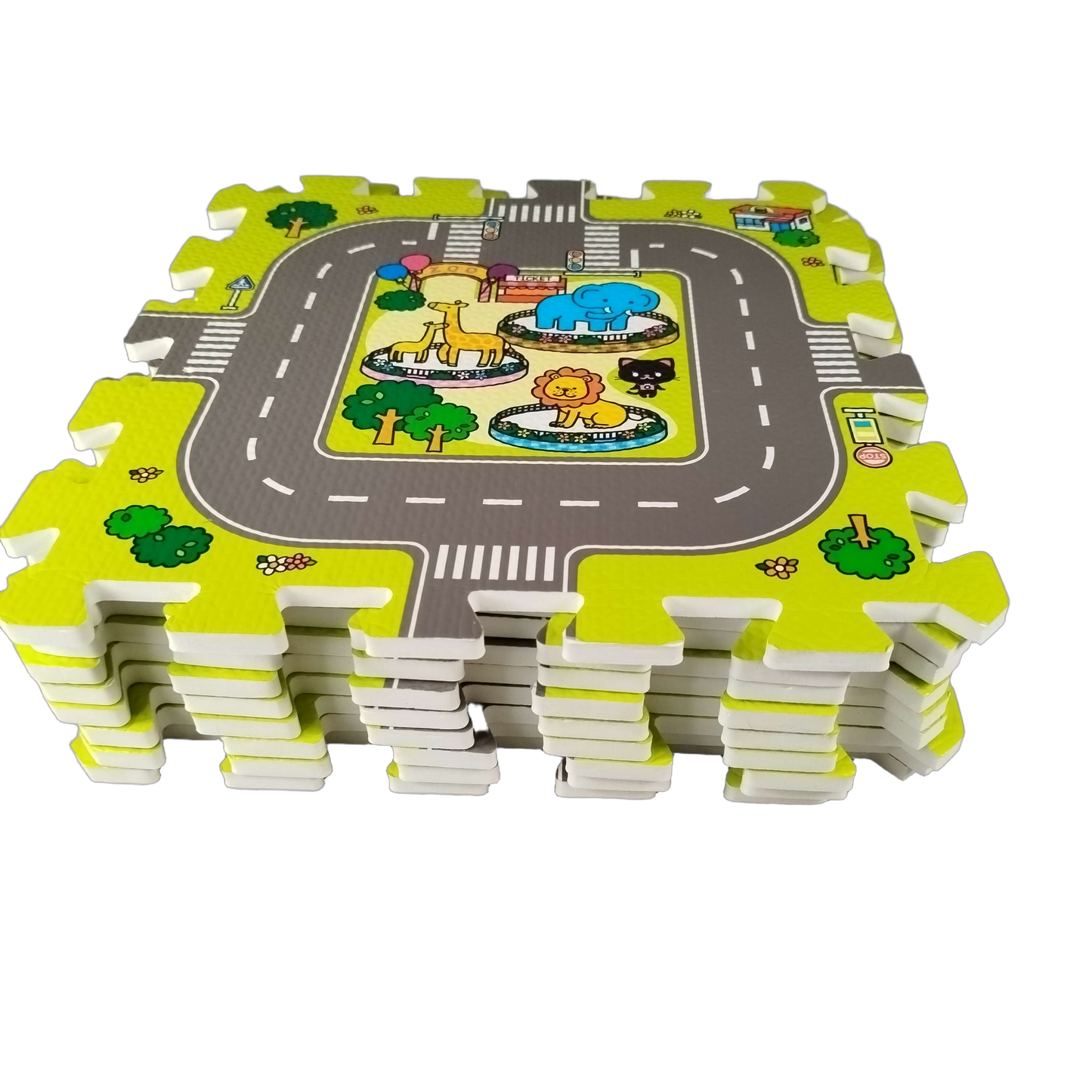 Puzzlematte Straße 9-teilig Schaumstoff Spielmatte