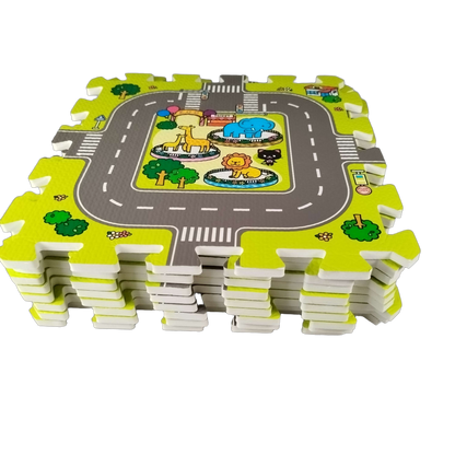 Puzzlematte Straße 9-teilig Schaumstoff Spielmatte