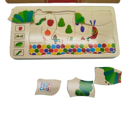 small foot Raupe Nimmersatt Schichtenpuzzle