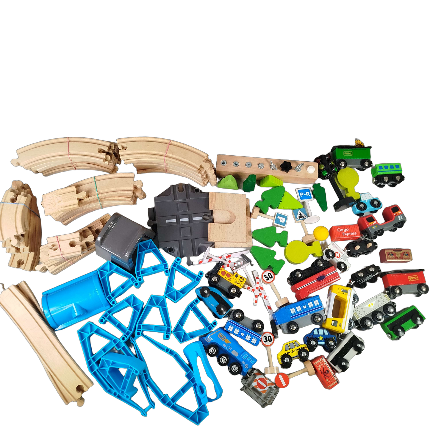 BRIO Bundle Holzeisenbahn Verkehr & Cargo Set Züge & Schienen