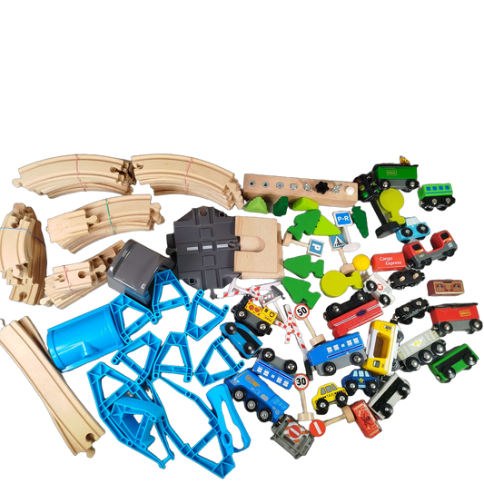 BRIO Bundle Holzeisenbahn Verkehr & Cargo Set Züge & Schienen