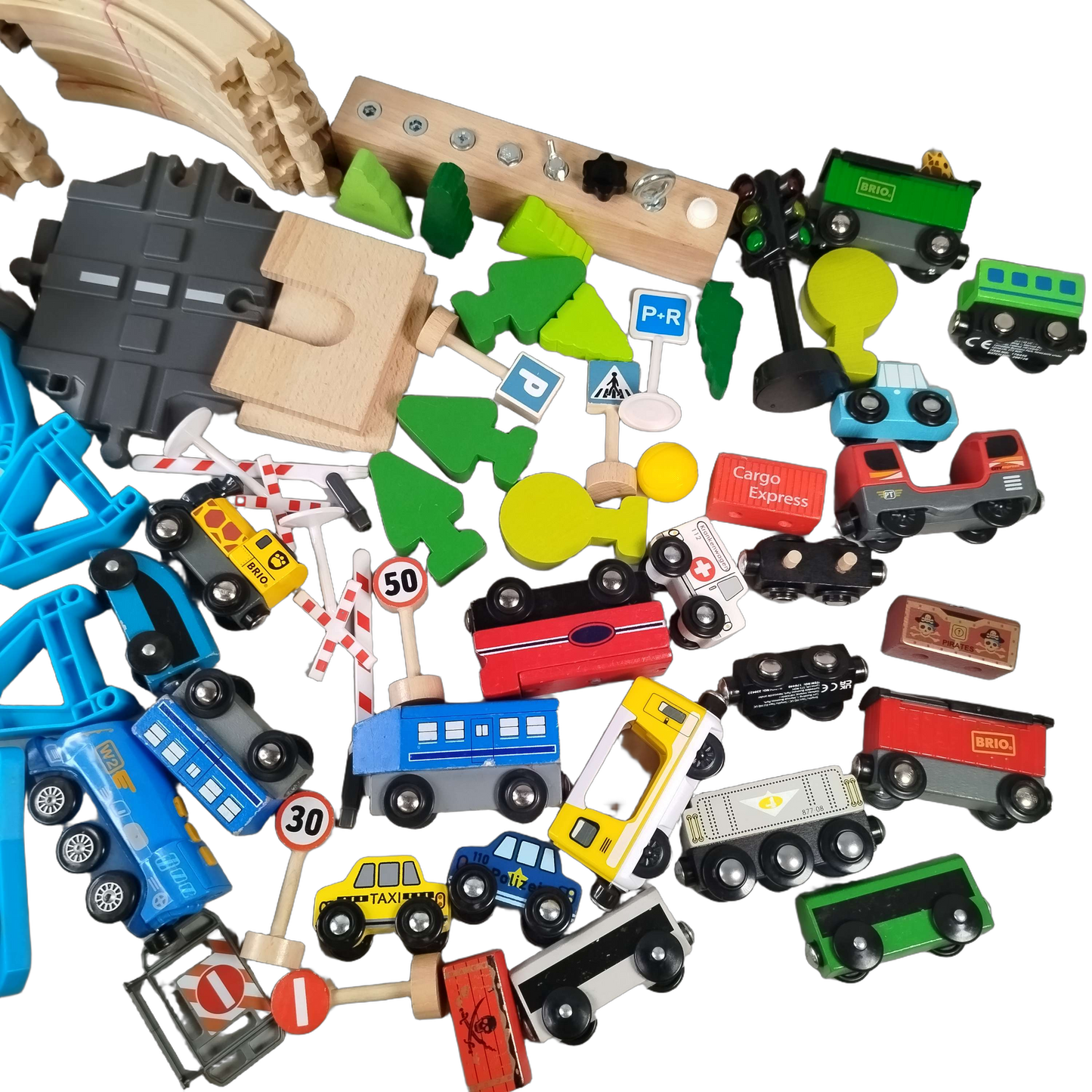 BRIO Bundle Holzeisenbahn Verkehr & Cargo Set Züge & Schienen
