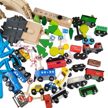 BRIO Bundle Holzeisenbahn Verkehr & Cargo Set Züge & Schienen