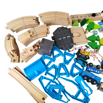 BRIO Bundle Holzeisenbahn Verkehr & Cargo Set Züge & Schienen