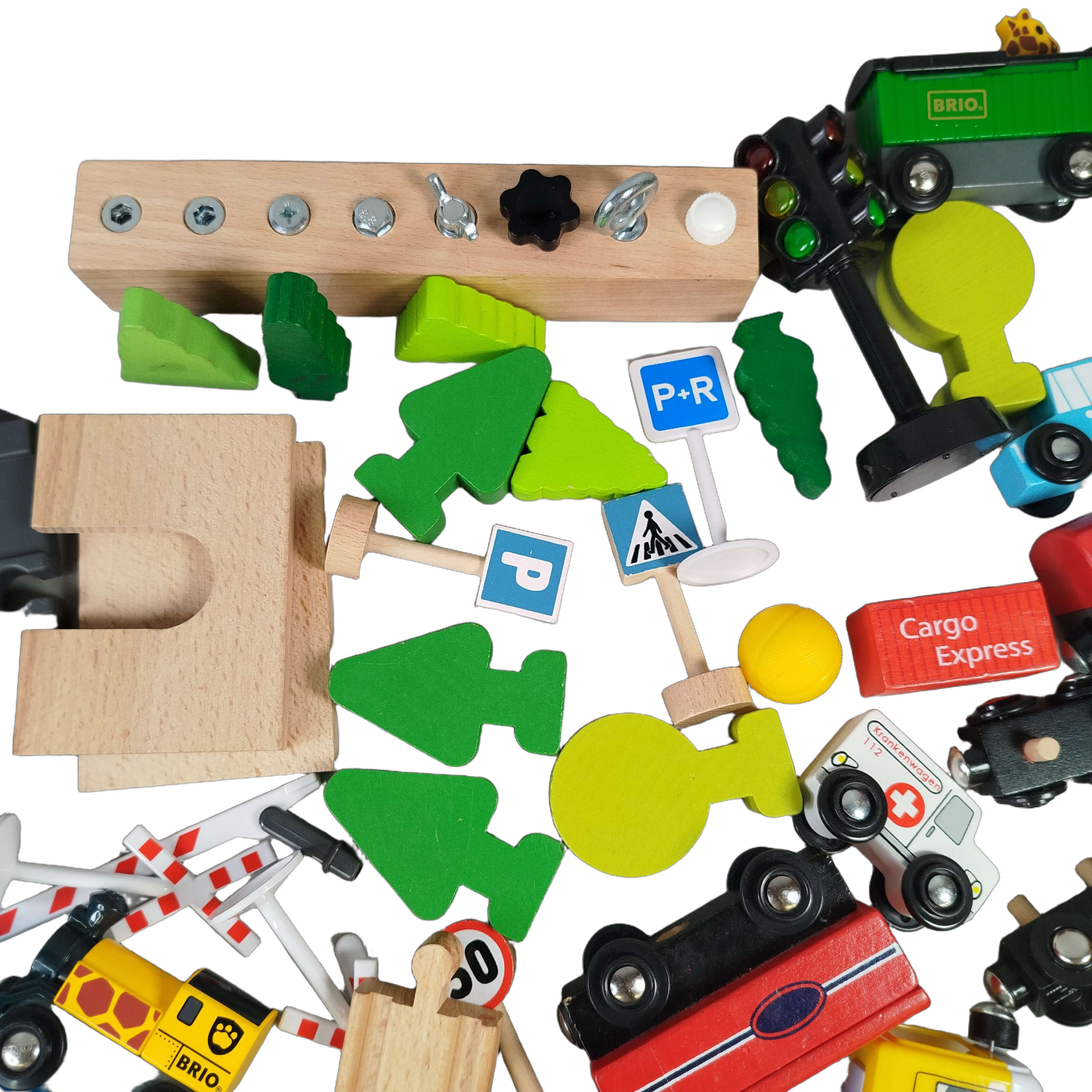BRIO Bundle Holzeisenbahn Verkehr & Cargo Set Züge & Schienen
