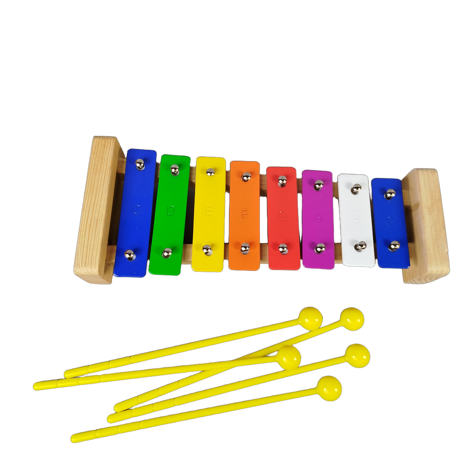 Kinder Glockenspiel mit Holzrahmen & Metallplatten, Musikinstrument
