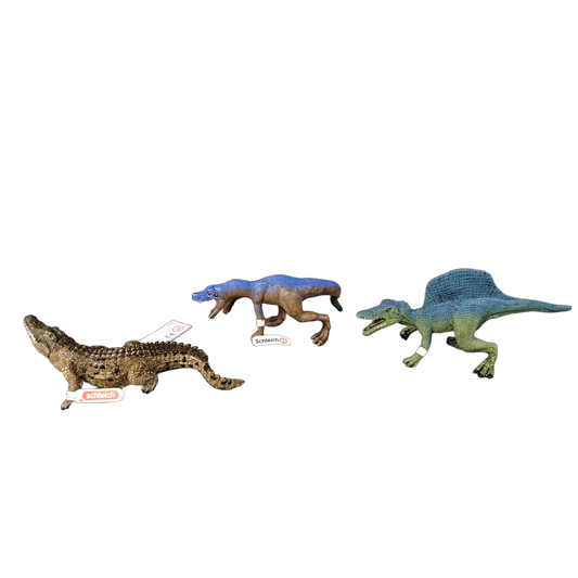 Schleich Tiere Bundle Dinos Set von 3 Krokodil & 2 Dinos