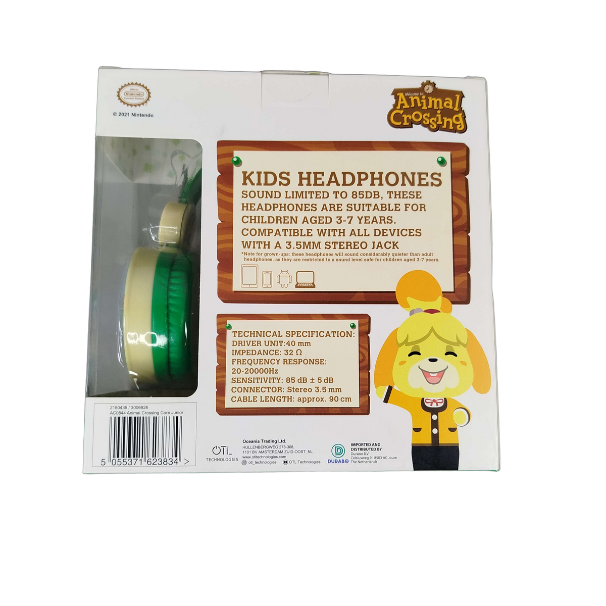 OTL Technologies Animal Crossing Kinderkopfhörer mit Kabel, neu