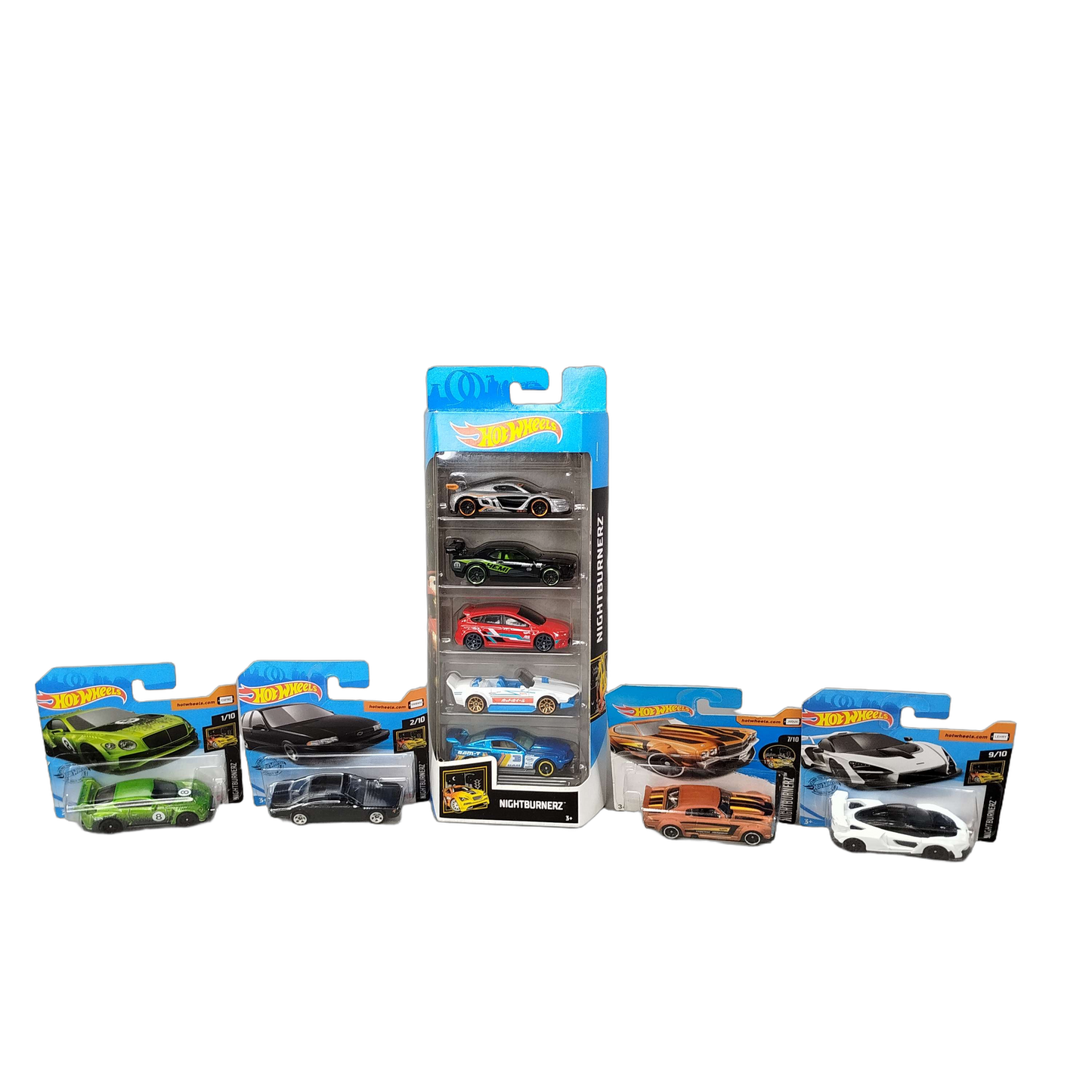 Hot Wheels Bundle Nightburnerz Set von 8 Autos Neu