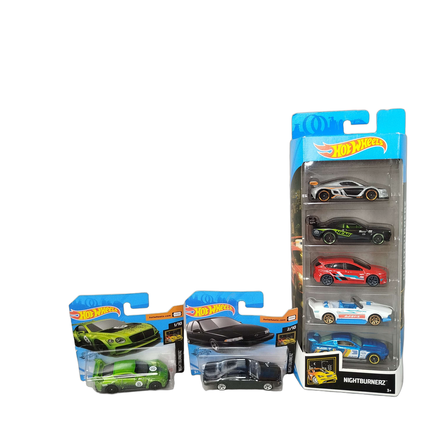 Hot Wheels Bundle Nightburnerz Set von 8 Autos Neu