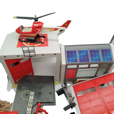 Playmobil Bundle Feuerwehr-Station Set Helikopter