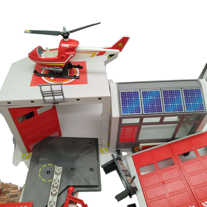 Playmobil Bundle Feuerwehr-Station Set Helikopter
