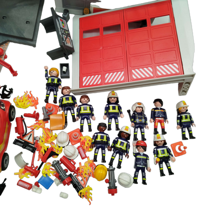 Playmobil Bundle Feuerwehr-Station Set Helikopter