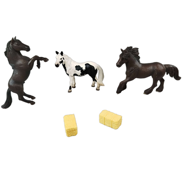 Schleich Tiere Bundle Set von 8 Pferde & Heuballen