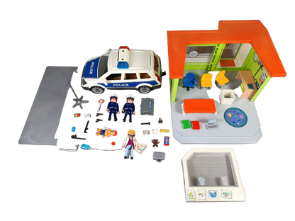 Playmobil Bundle Polizei 6920 Polizeistation mit Auto & Figuren