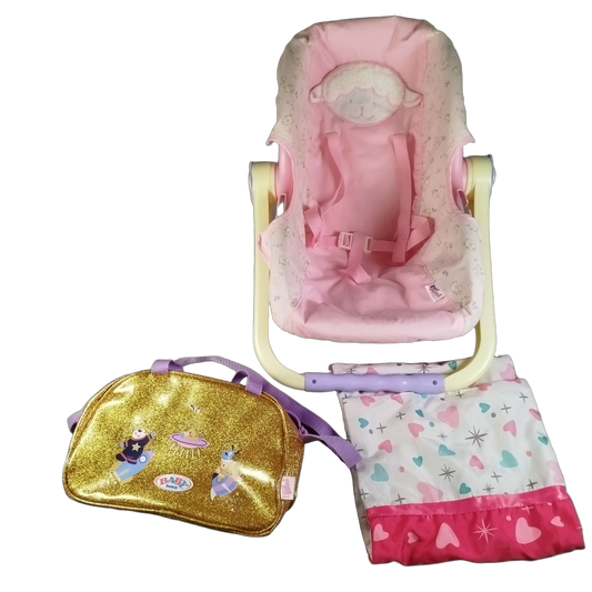 Zapf Creation Bundle Baby Born Puppensitz Comfort Seat Zubehör